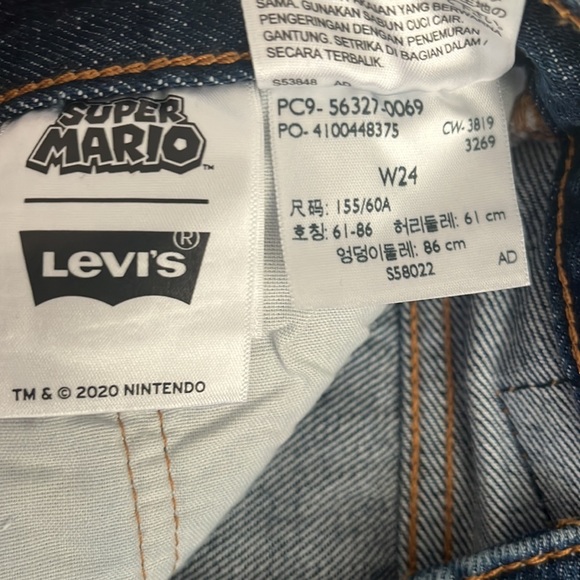 Super Mario 501 Levi’s size 24 NWOT - Picture 3 of 3